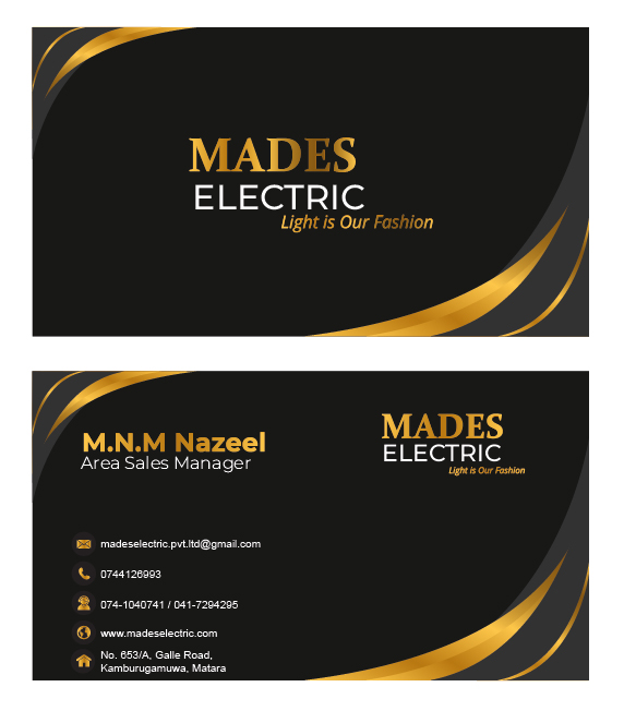 Mades Electric Visting Card
