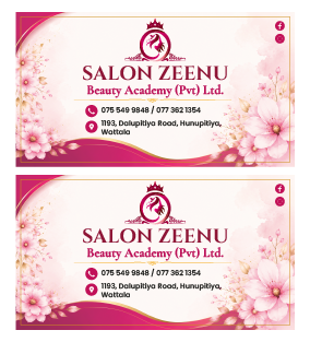Salon Zeenu Visiting Card